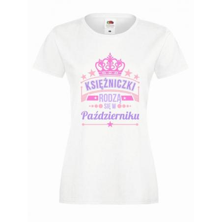 T-shirt lady slim DTG KSIĘŻNICZKI PAŹDZIERNIK