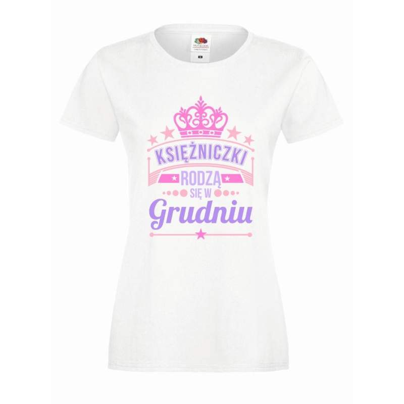 T-shirt lady slim DTG KSIĘŻNICZKI GRUDZIEŃ