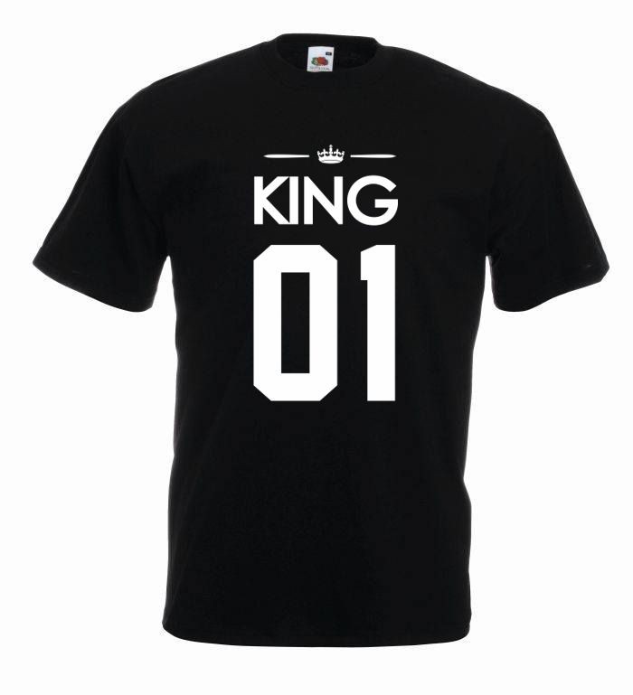 T-shirt oversize KING 01 COLOR S czarno-biały