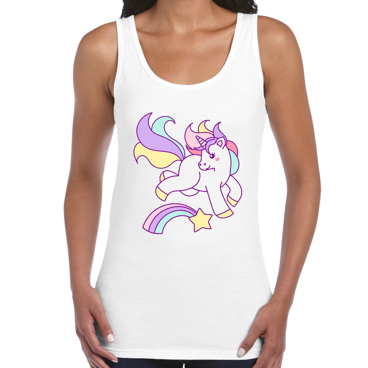 Top tank DTG RAINBOW UNICORN