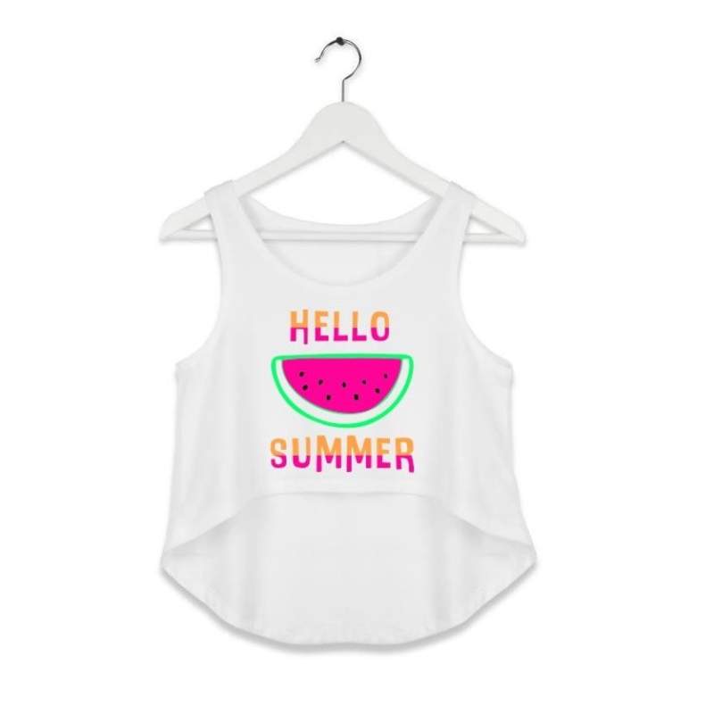 TOP summer druk HELLO SUMMER