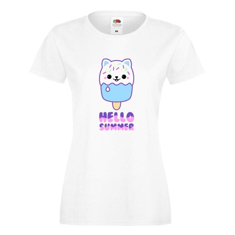 T-shirt lady/oversize DTG HELLO SUMMER 2