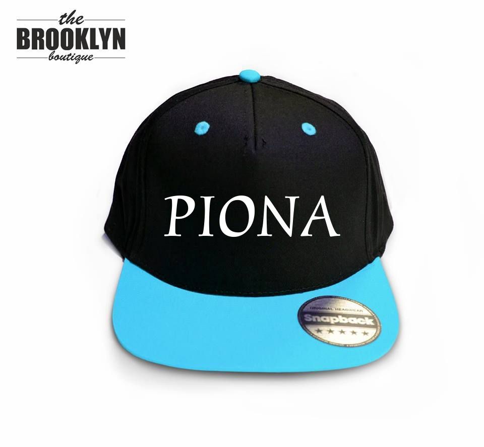 Czapka snapback cap PIONA czarno-niebieski