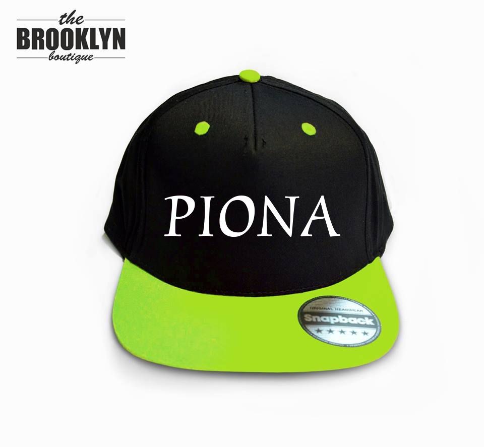 Czapka snapback cap PIONA czarno-zielony