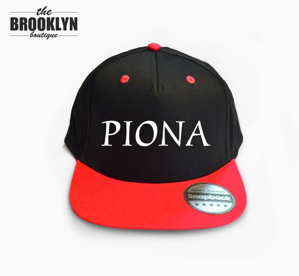 Czapka snapback cap PIONA czarno-czerwony