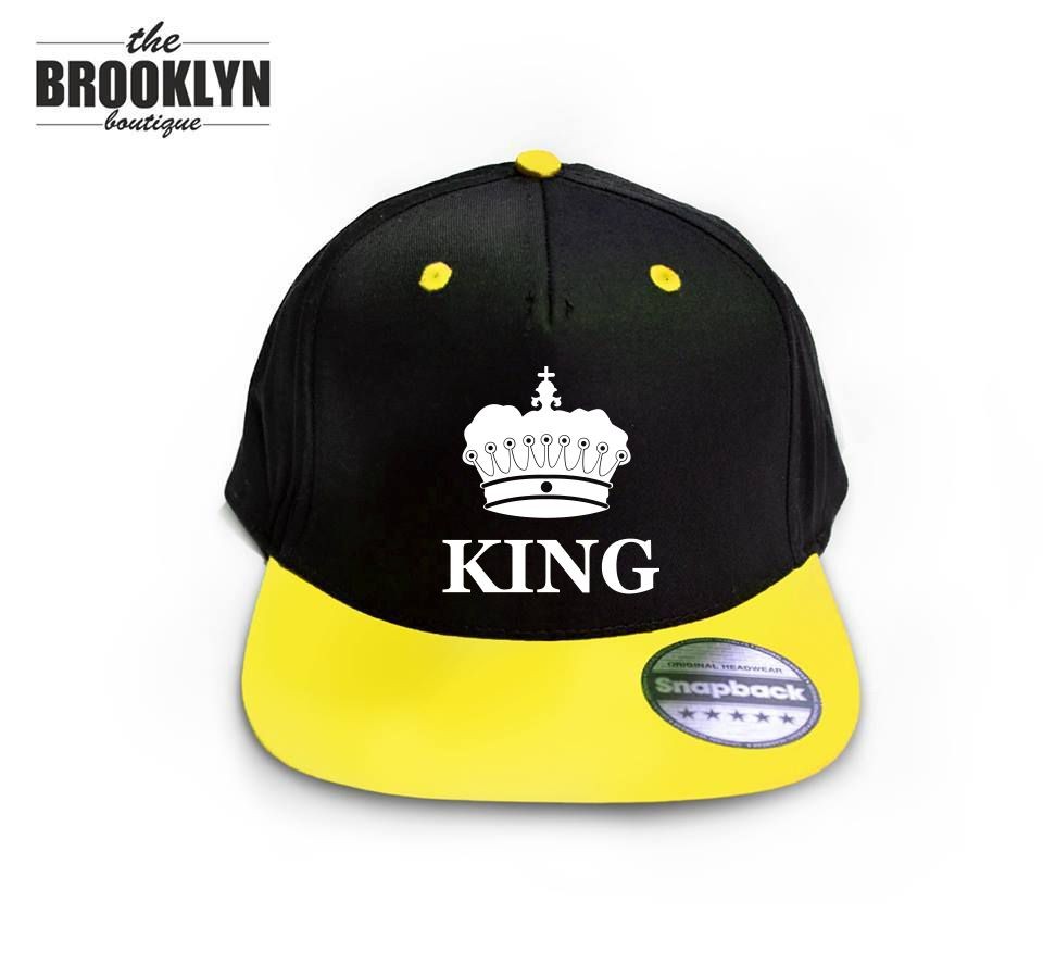 Czapka snapback cap KING KORONA 2 czarno-żółty