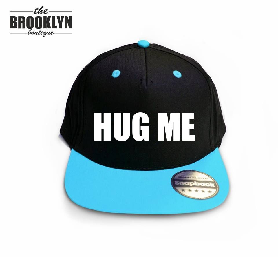 Czapka snapback cap HUG ME czarno-niebieski