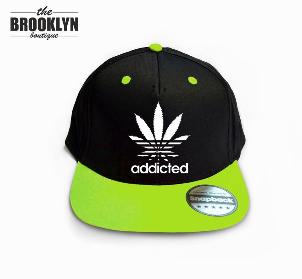 Czapka snapback cap ADDICTED czarno-zielony