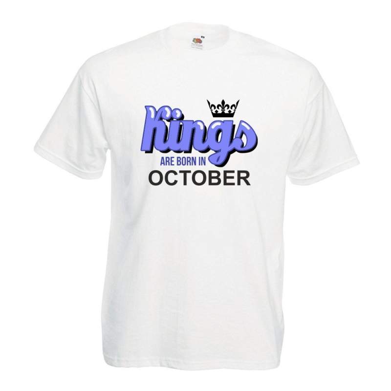 T-shirt oversize DTG KINGS ARE BORN IN OCTOBER