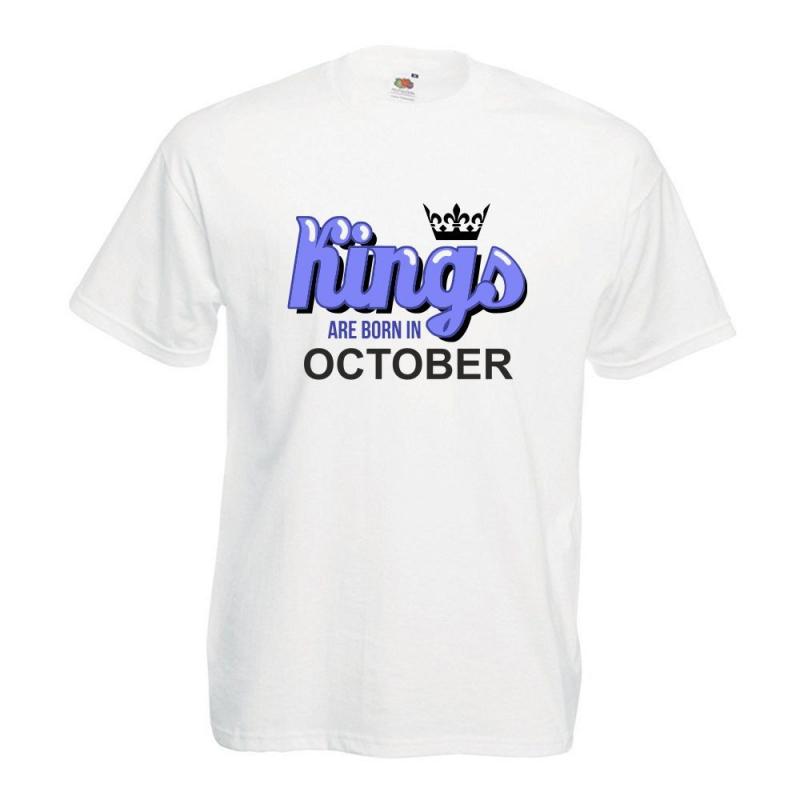T-shirt oversize DTG KINGS ARE BORN IN OCTOBER