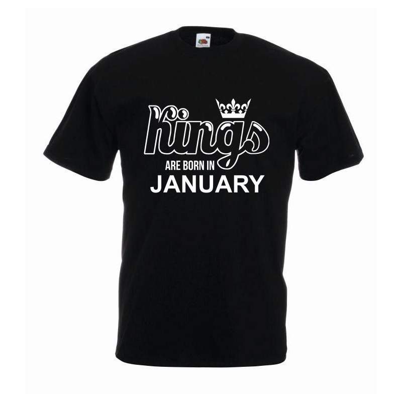 T-shirt oversize KINGS ARE BORN IN JANUARY