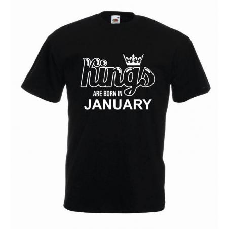 T-shirt oversize KINGS ARE BORN IN JANUARY
