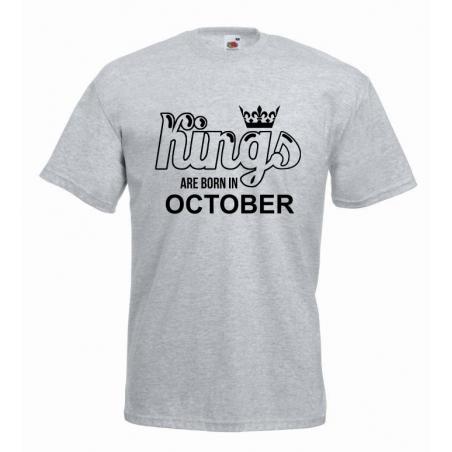 T-shirt oversize KINGS ARE BORN IN OCTOBER