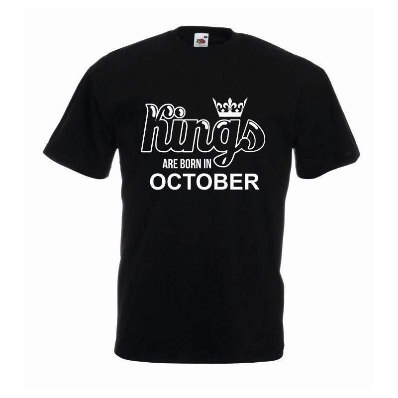 T-shirt oversize KINGS ARE BORN IN OCTOBER