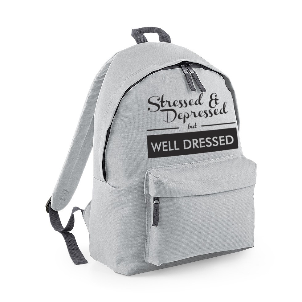 Plecak owal WELL DRESSED light grey.