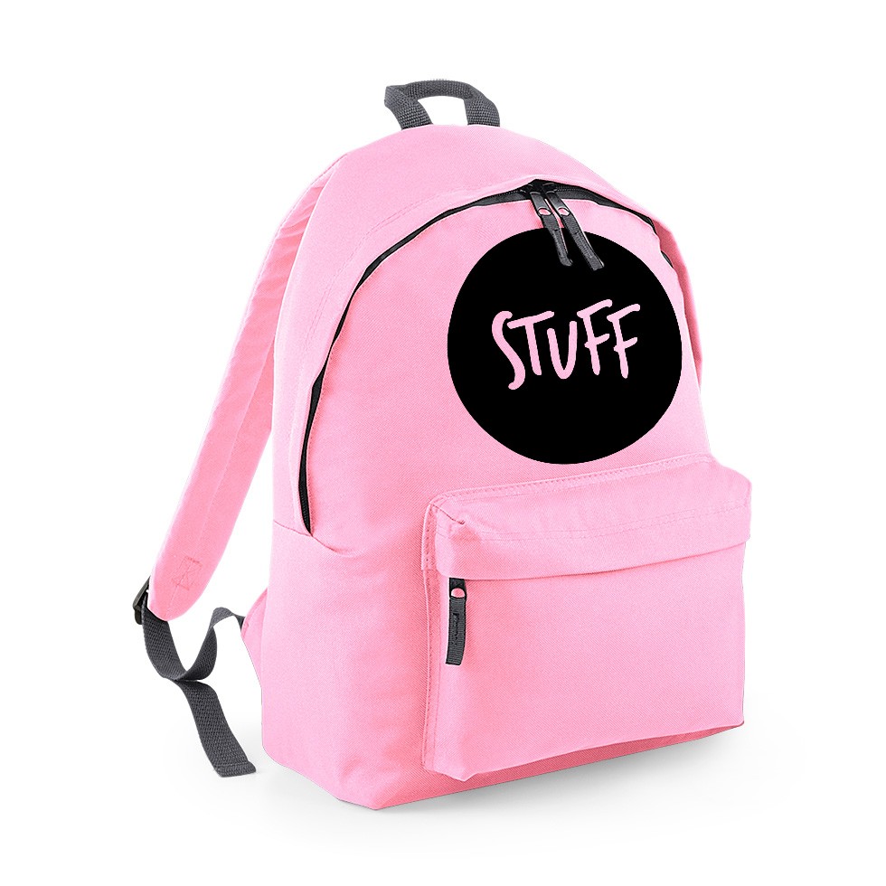 Plecak owal STUFF classic pink.