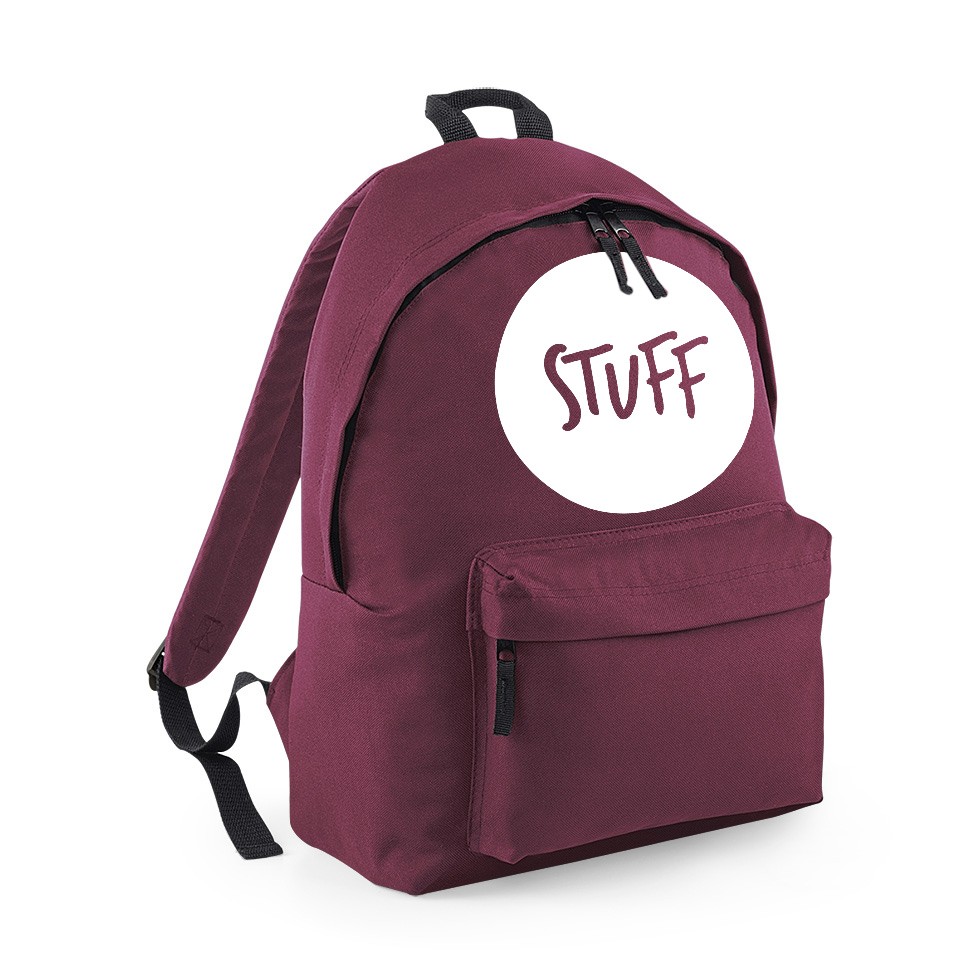 Plecak owal STUFF burgundy.