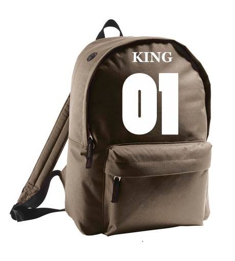 plecak owal 01 KING ciemny brąz