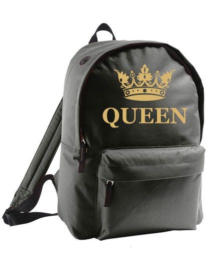 plecak owal color QUEEN KORONA czarno-złoty