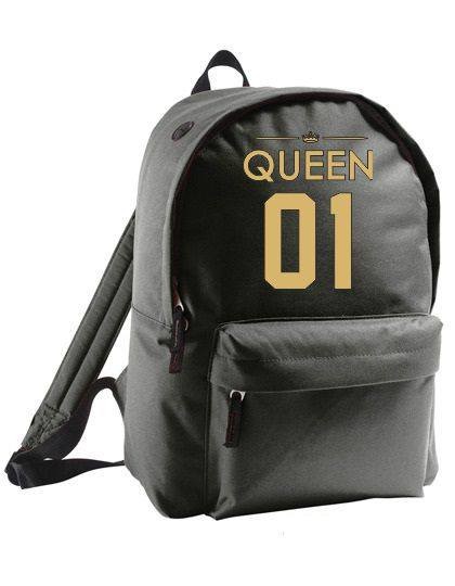 plecak owal color QUEEN 01 KORONA czarno-złoty