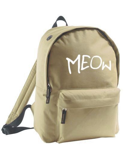 plecak owal MEOW 2 jasny beż