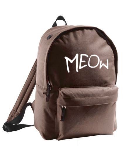 plecak owal MEOW 2 ciemny brąz