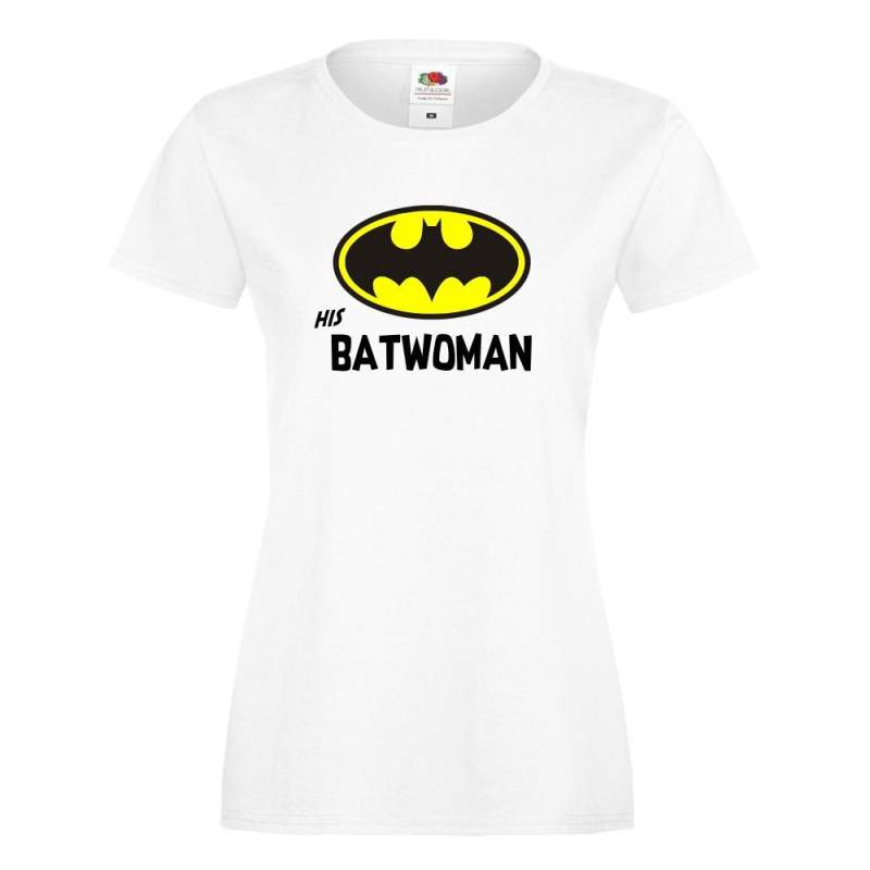 T-shirt lady slim DTG HIS BATWOMAN