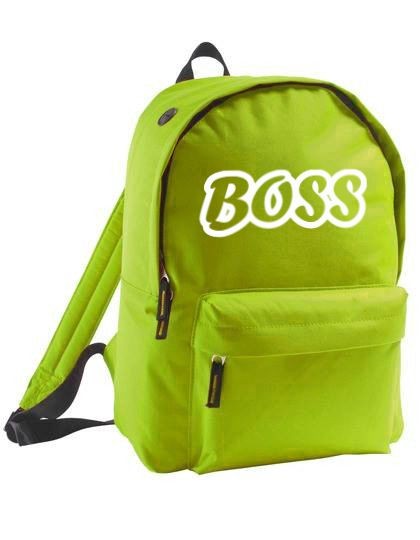 plecak owal BOSS neonowy zielony