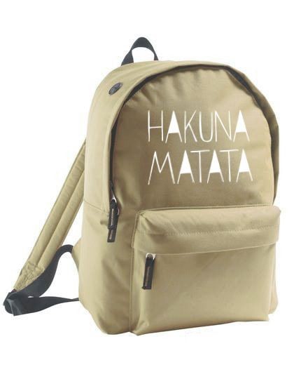 plecak owal HAKUNA MATATA jasny beż