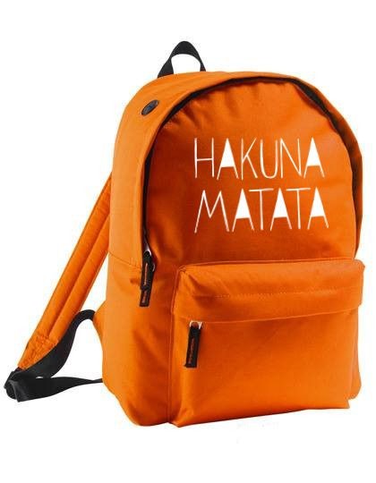 plecak owal HAKUNA MATATA pomarańczowy