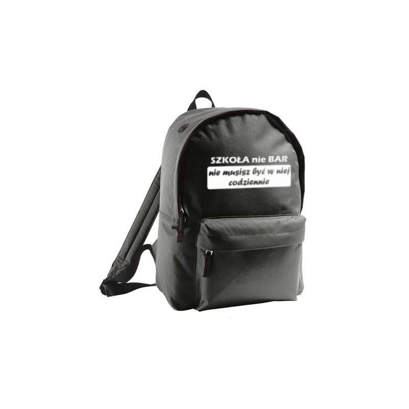 plecak owal SZKOŁA NIE BAR