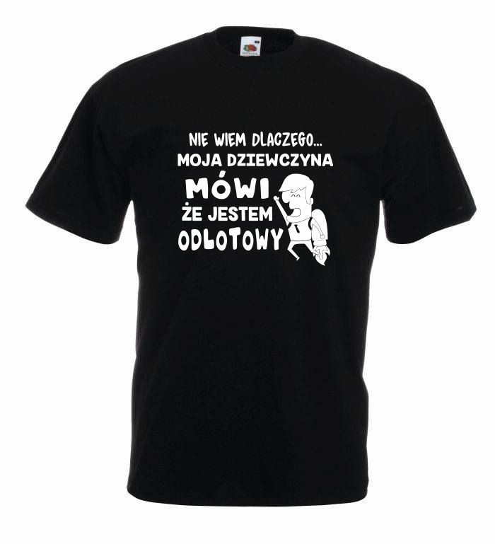 T-shirt oversize ODLOTOWY L czarno-biały