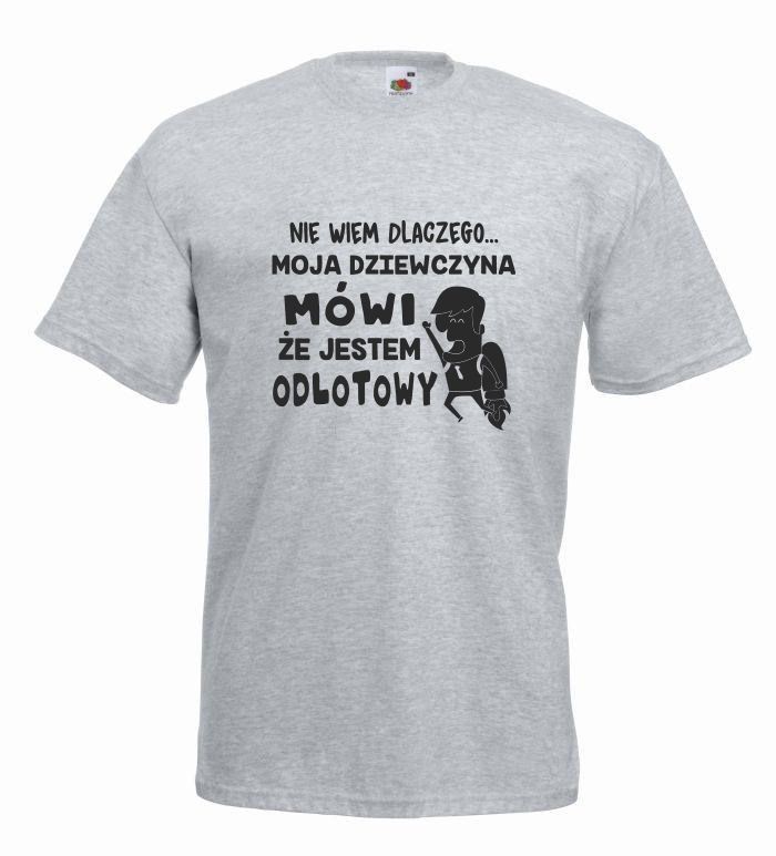 T-shirt oversize ODLOTOWY XL szary-czarny