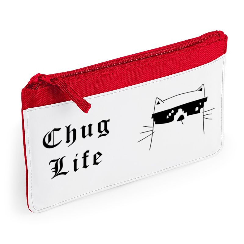 Piórnik druk THUG LIFE czerwony