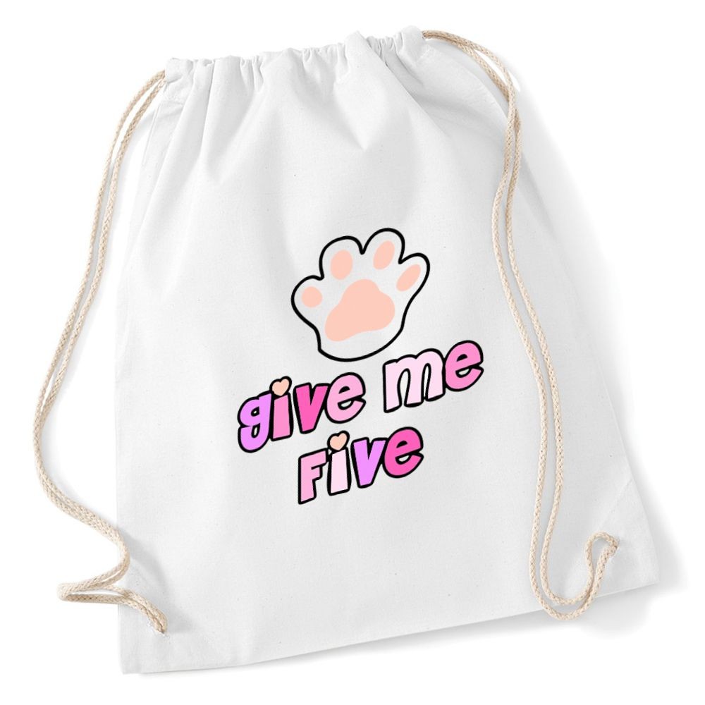plecak worek DTG GIVE ME FIVE biały