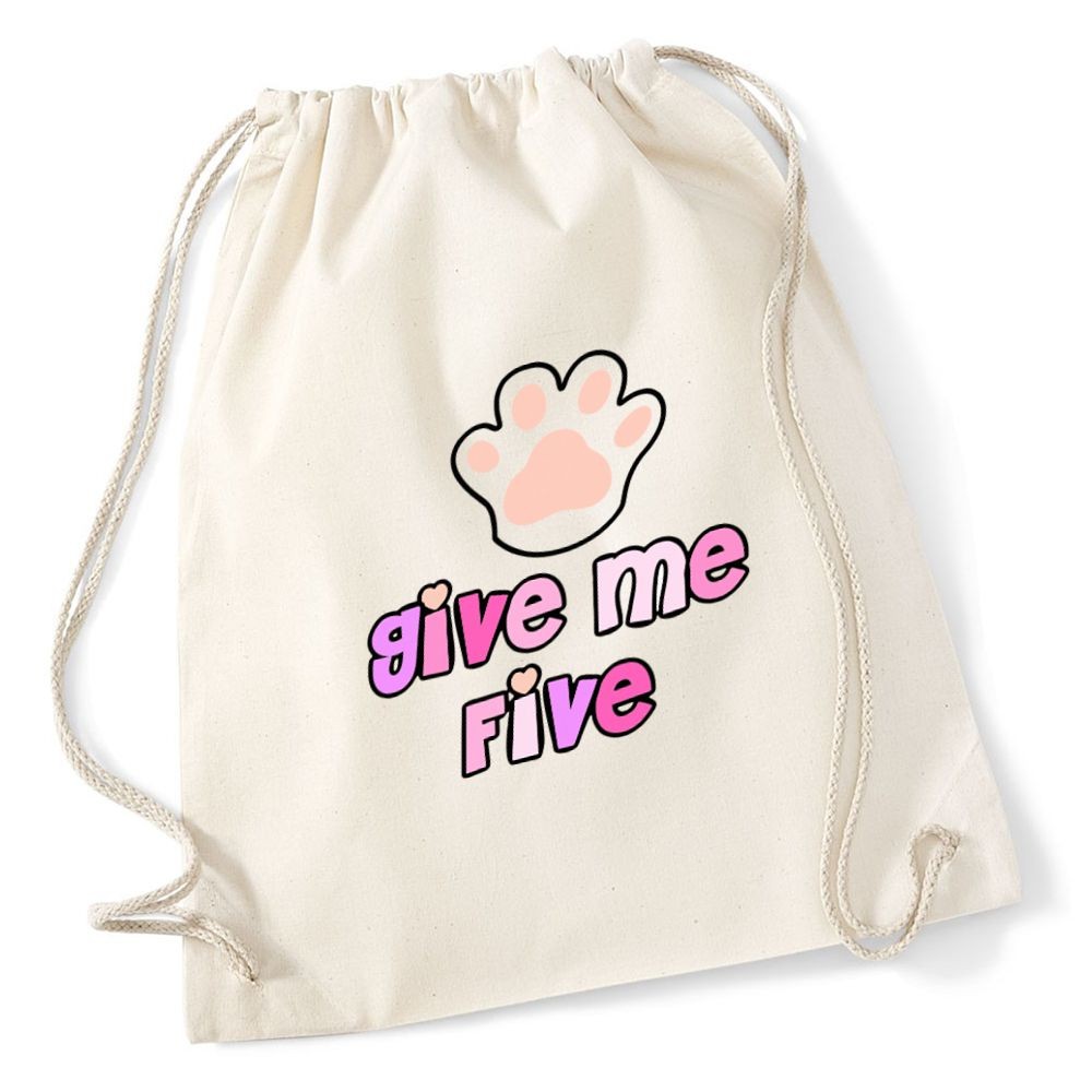 plecak worek DTG GIVE ME FIVE ecru