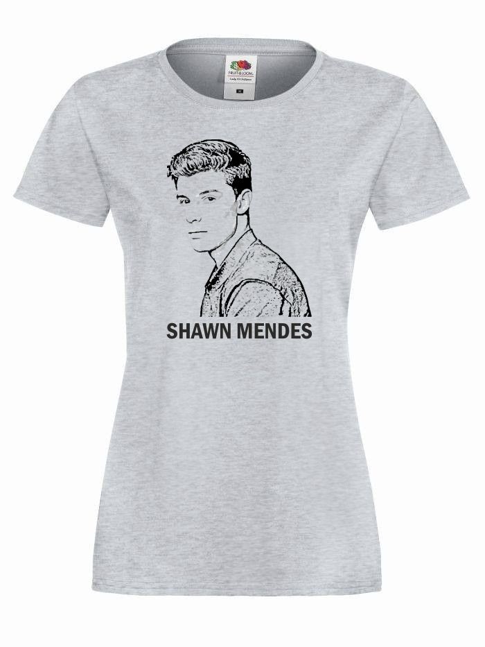 T-shirt lady/oversize DTG SHAWN MENDES L szary-czarny lady