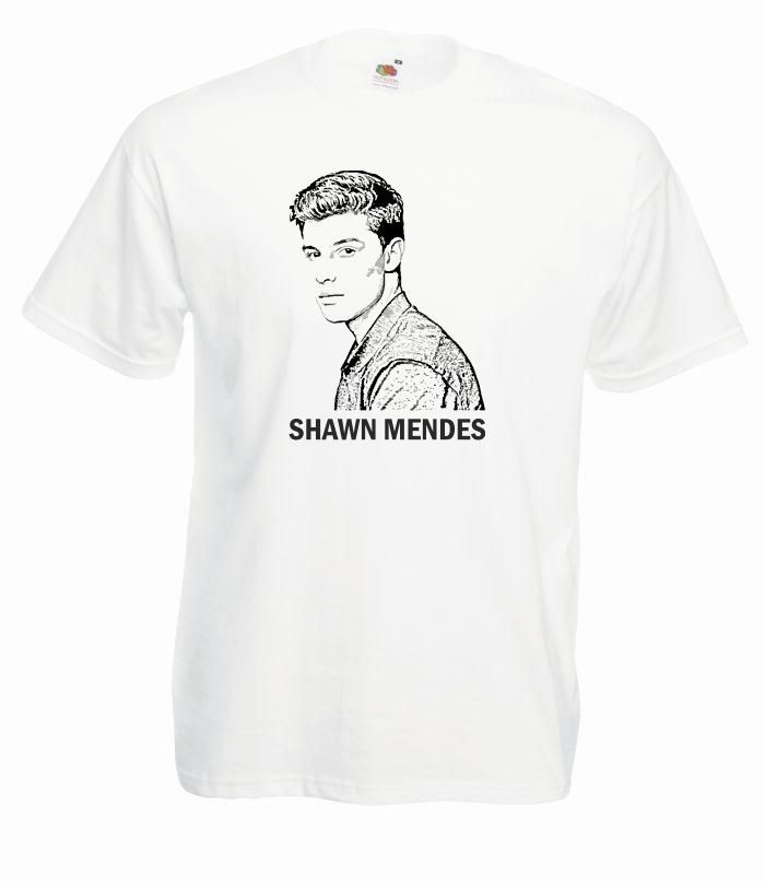 T-shirt lady/oversize DTG SHAWN MENDES L biały-czarny oversize