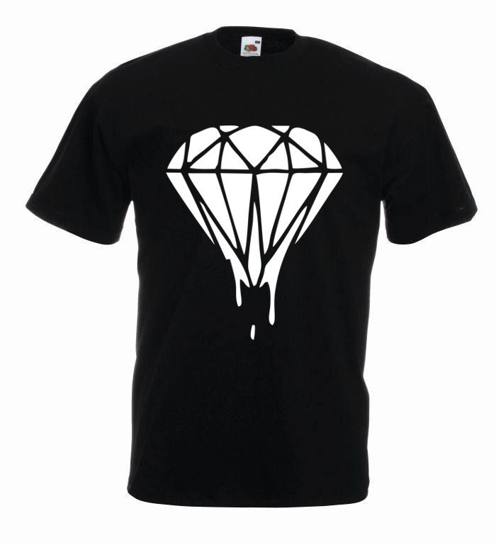 T-shirt oversize DIAMOND M czarno-biały