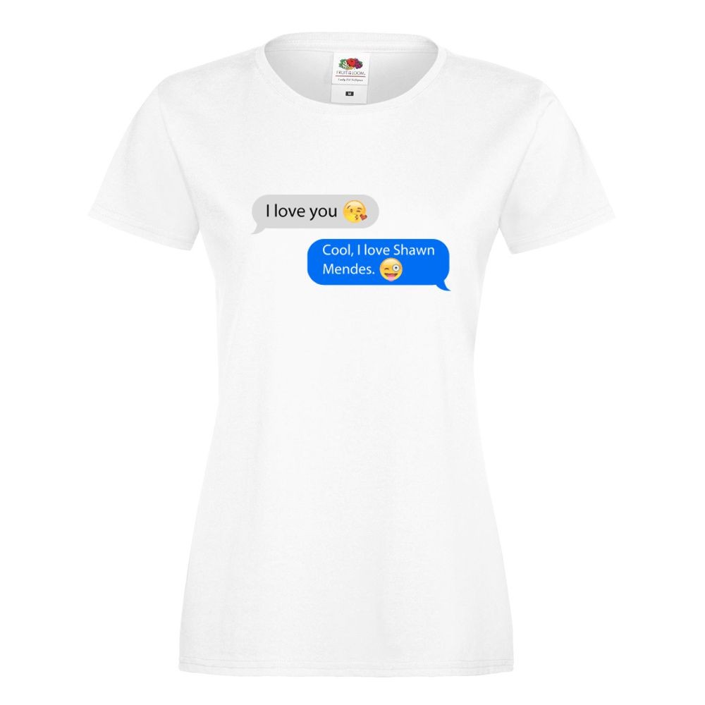 T-shirt lady/oversize DTG I LOVE SHAWN MENDES XL lady
