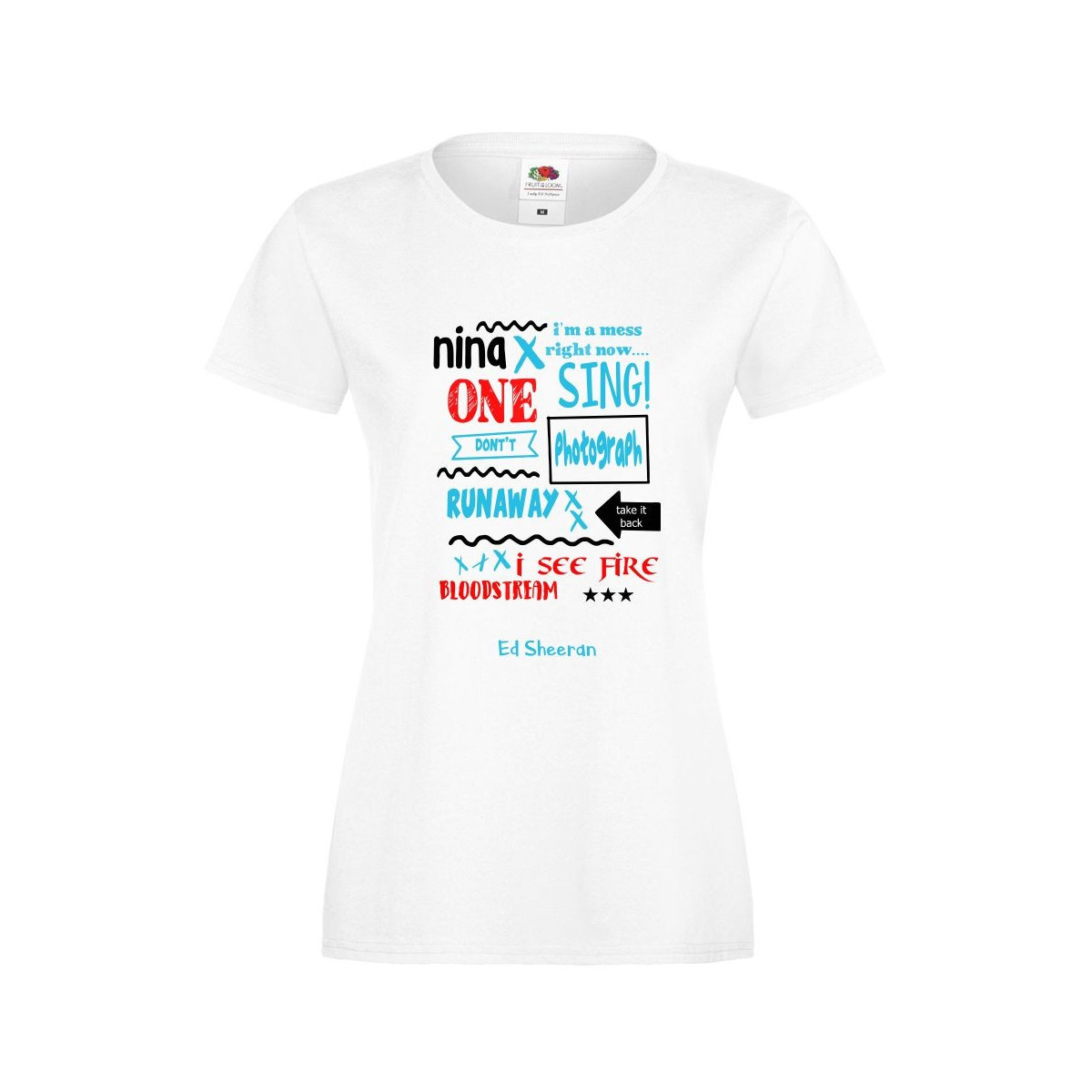 T-shirt lady/oversize DTG ED SHEERAN 2