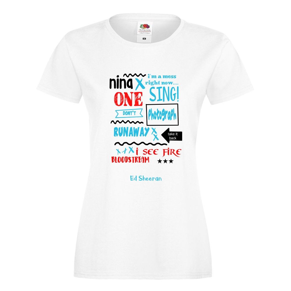 T-shirt lady/oversize DTG ED SHEERAN 2 XL lady
