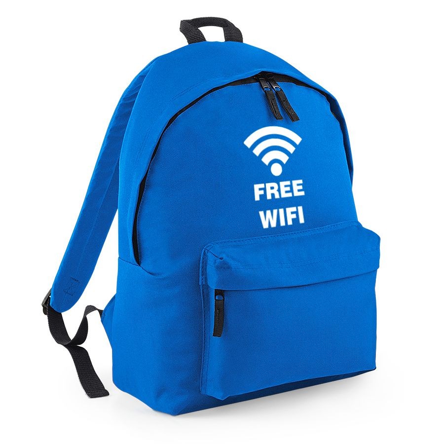 plecak BG owal FREE WIFI bright royal.