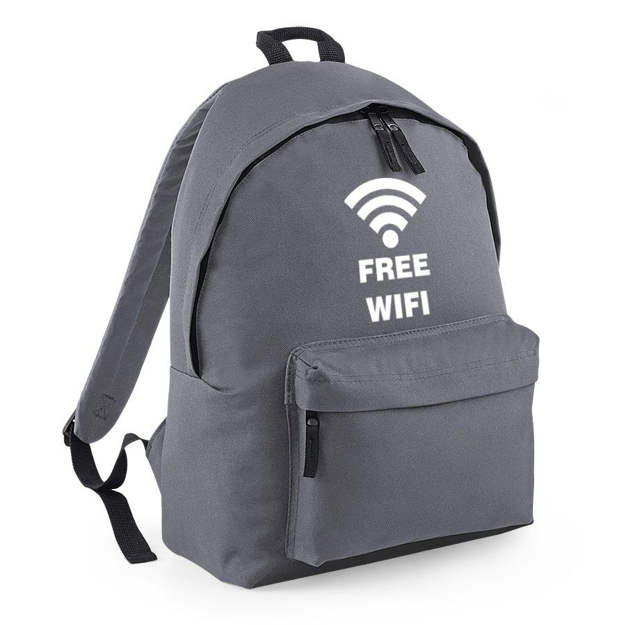 plecak BG owal FREE WIFI graphite grey.
