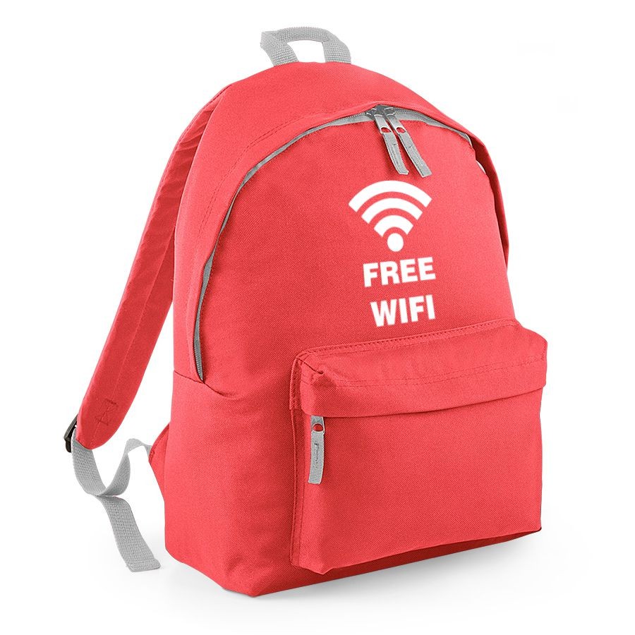 plecak BG owal FREE WIFI coral.