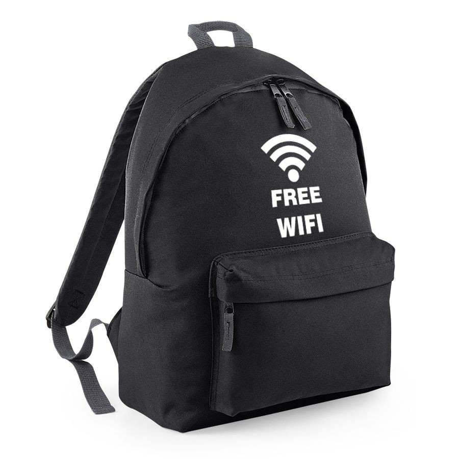 plecak BG owal FREE WIFI black.