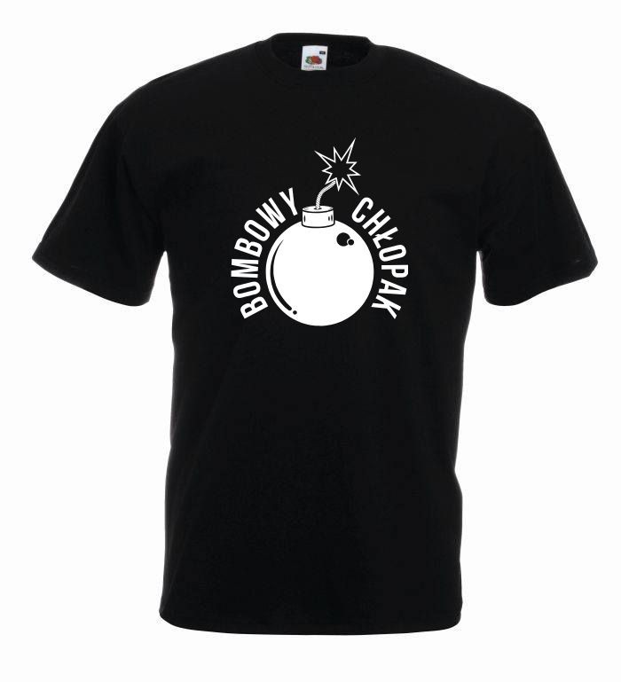 T-shirt oversize BOMBOWY CHŁOPAK L czarno-biały
