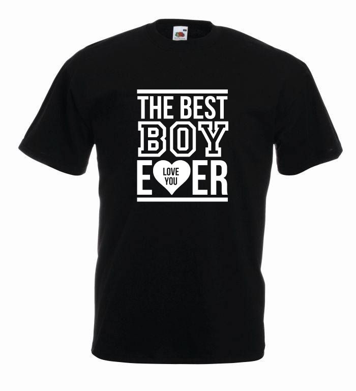 T-shirt oversize THE BEST BOY S czarno-biały