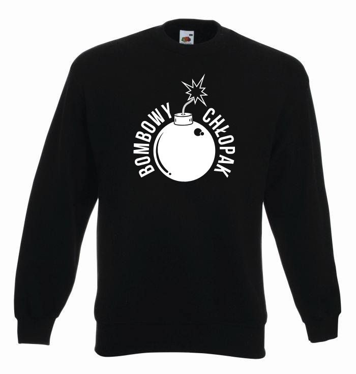 bluza oversize BOMBOWY CHŁOPAK XL czarno-biały