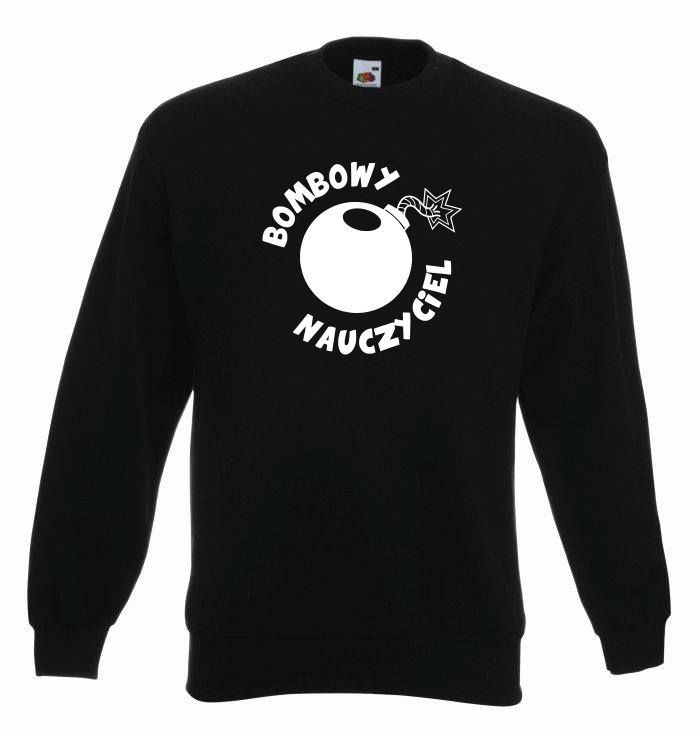 bluza oversize BOMBOWY NAUCZYCIEL M czarno-biały